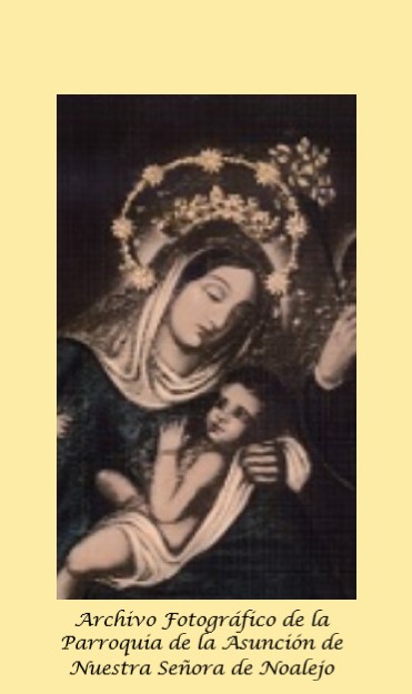 Detalle de una foto de la Virgen de Belén (Década de los 50 del siglo XX)